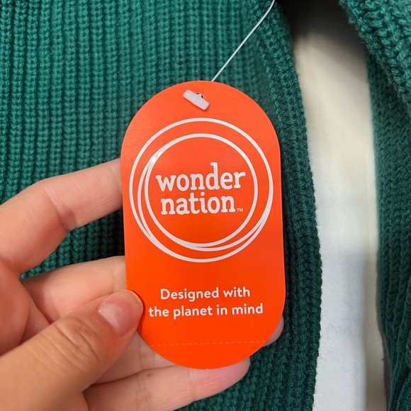 Wonder Nation Teal Ribbed Sweater sz 18M NWT - Picture 4 of 6